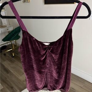 Velvet Burgundy Women's Top